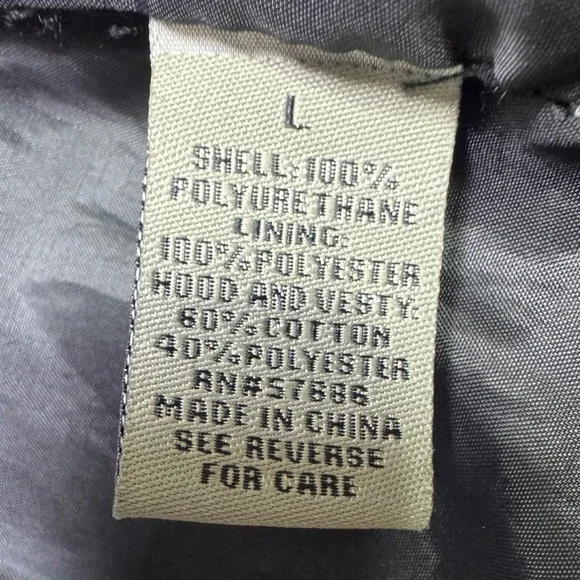 BKE Men's Faux Leather Jacket Dark Gray Size Large Slim Fit Motorcycle Biker - Picture 10 of 13